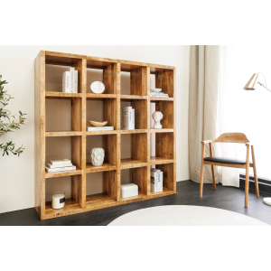 Knihovna IRON CRAFT 160x156cm mango přírodní  Místnosti 46798