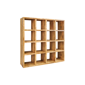 Knihovna IRON CRAFT 160x156cm mango přírodní  Místnosti 46798