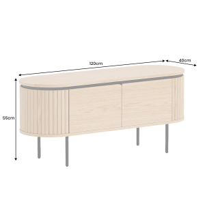 TV stolek ATELIER 120 cm, imitace přírodního dubu/ černá  Místnosti 47449