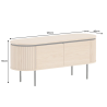TV stolek ATELIER 120 cm, imitace přírodního dubu/ černá  Místnosti 47449