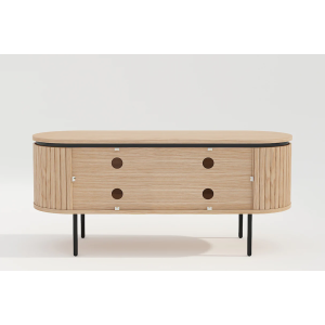 TV stolek ATELIER 120 cm, imitace přírodního dubu/ černá  Místnosti 47449