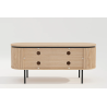 TV stolek ATELIER 120 cm, imitace přírodního dubu/ černá  Místnosti 47449