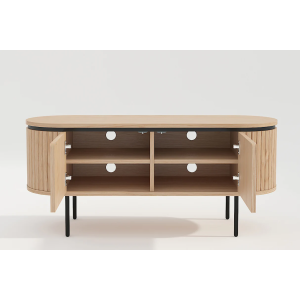 TV stolek ATELIER 120 cm, imitace přírodního dubu/ černá  Místnosti 47449