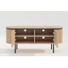 TV stolek ATELIER 120 cm, imitace přírodního dubu/ černá  Místnosti 47449