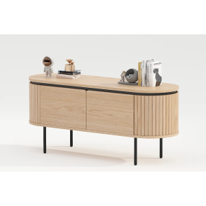 TV stolek ATELIER 120 cm, imitace přírodního dubu/ černá  Místnosti 47449