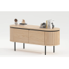 TV stolek ATELIER 120 cm, imitace přírodního dubu/ černá  Místnosti 47449