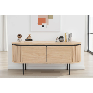 TV stolek ATELIER 120 cm, imitace přírodního dubu/ černá  Místnosti 47449