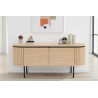 TV stolek ATELIER 120 cm, imitace přírodního dubu/ černá  Místnosti 47449