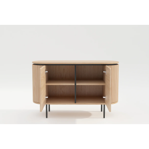 Komoda ATELIER 120 cm, imitace přírodního dubu, s černými nohami  Komody a šatní skříně 47452
