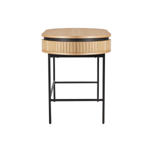 Kancelářský stůl ATELIER 120 cm, imitace přírodního dubu, s černou kovovou konstrukcí  Místnosti 47455