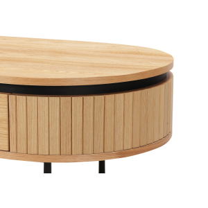 Kancelářský stůl ATELIER 120 cm, imitace přírodního dubu, s černou kovovou konstrukcí  Místnosti 47455