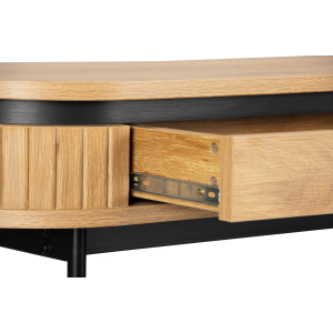 Konzole ATELIER 120 cm, vzhled přírodního dubu, s černým kovovým rámem  Místnosti 47465