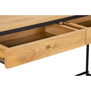 Konzole ATELIER 120 cm, vzhled přírodního dubu, s černým kovovým rámem  Místnosti 47465