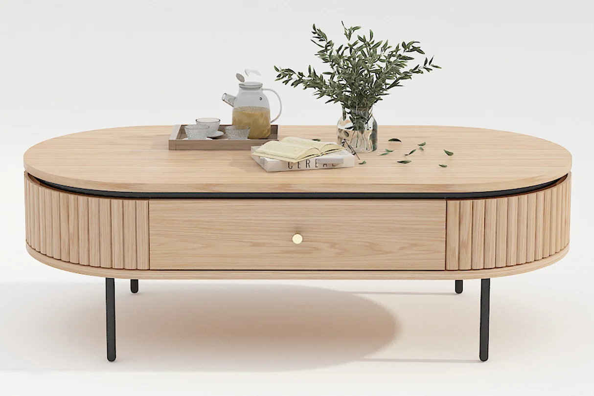 Konferenční stolek ATELIER 120 cmčernými nohami  Obývací pokoj 47457