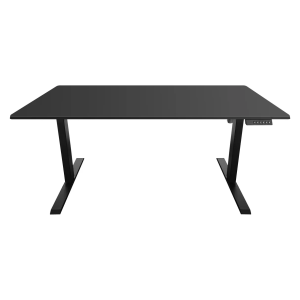 Kancelářský stůl BLACK DESK 140 cm, výškově nastavitelný antracitový s černým rámem  Místnosti 47547