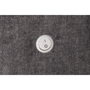 Noční stolek SIGNUM oválný s LED světlem 55 cm sametově šedý  Místnosti 46411