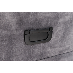 Noční stolek PARIS s LED světlem 55 cm sametově šedý  Místnosti 46009