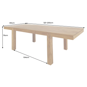 Jídelní stůl PURE 120-200cm rozkládací akáciové dřevo 95mm přírodní medová povrchová úprava  Místnosti 47097