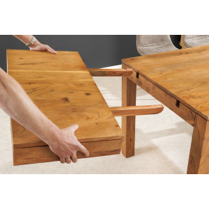 Jídelní stůl PURE 120-200cm rozkládací akáciové dřevo 95mm přírodní medová povrchová úprava  Místnosti 47097