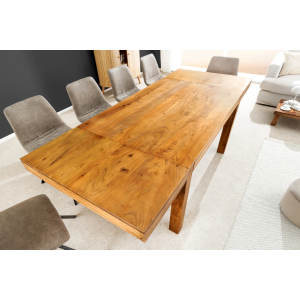 Jídelní stůl PURE 120-200cm rozkládací akáciové dřevo 95mm přírodní medová povrchová úprava  Místnosti 47097