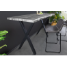 Barový stůl WILD 120cm deska stolu 40mm nohy ve tvaru X, imitace divokého dubu, šedá  Místnosti 47635