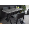 Barový stůl WILD 120cm deska stolu 40mm nohy ve tvaru X, imitace divokého dubu, šedá  Místnosti 47635