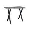 Barový stůl WILD 120cm deska stolu 40mm nohy ve tvaru X, imitace divokého dubu, šedá  Místnosti 47635