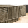 TV stolek ART DECO 200cm 3D mangové dřevo, šedá  Místnosti 46804