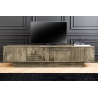 TV stolek ART DECO 200cm 3D mangové dřevo, šedá  Místnosti 46804