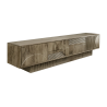 TV stolek ART DECO 200cm 3D mangové dřevo, šedá  Místnosti 46804