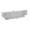 TV stolek ART DECO 200cm 3D mangové dřevo, přírodní bílá  Místnosti 46803