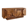 Komoda ART DECO 170cm 3D mangové dřevo, hnědá  Místnosti 46802