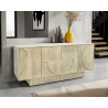 Komoda ART DECO 170cm 3D mangové dřevo, přírodní bílá  Místnosti 46800