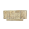 Komoda ART DECO 170cm 3D mangové dřevo, přírodní bílá  Místnosti 46800