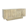 Komoda ART DECO 170cm 3D mangové dřevo, přírodní bílá  Místnosti 46800