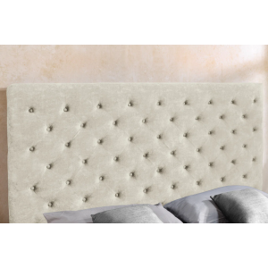 Postel PARIS 160x200cm sametová, imitace CHESTERFIELD, šampaňsko béžová s úložným prostorem  Místnosti 48075