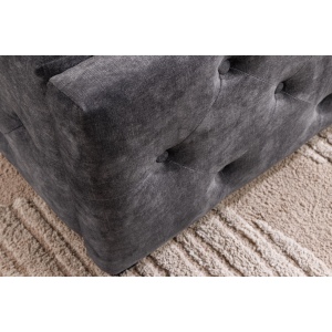 Postel PARIS 180x200cm, vzhled CHESTERFIELD, sametově šedá, s úložným prostorem  Místnosti 45639