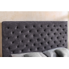 Postel PARIS 180x200cm, vzhled CHESTERFIELD, sametově šedá, s úložným prostorem  Místnosti 45639