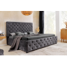 Postel PARIS 180x200cm, vzhled CHESTERFIELD, sametově šedá, s úložným prostorem  Místnosti 45639