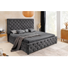Postel PARIS 180x200cm, vzhled CHESTERFIELD, sametově šedá, s úložným prostorem  Místnosti 45639