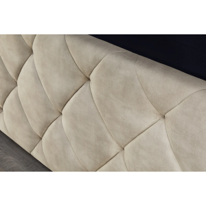 Postel ELYSIUM 180x200cm sametová šampaňsko béžová s úložným prostorem  Místnosti 45920