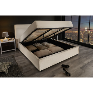 Postel ROCCO 180x200cm šňůrová béžová s úložným prostorem  Místnosti 45921