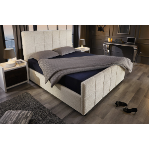 Postel PRESTIGE 180x200cm buclé krémová s úložným prostorem  Místnosti 45922