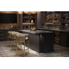 Barová židle ELEGANCE sametově béžová se zlatou nerezovou konstrukcí  Místnosti 47503