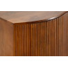 Komoda GRANDEUR 180cm 3D retro styl mangové dřevo hnědá s černými kovovými nohami  Místnosti 47147