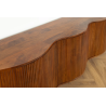 Komoda GRANDEUR 180cm 3D retro styl mangové dřevo hnědá s černými kovovými nohami  Místnosti 47147