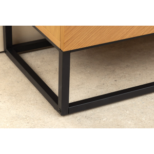 Komoda GRANDEZZA 180 cm, imitace dubového dřeva, s černým kovovým rámem  Místnosti 46698