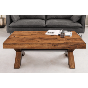 Konferenční stolek GOLIATH 110 cm borovicový, přírodní černý  Místnosti 46561