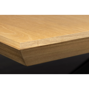 Jídelní stůl GIANT 200-320 cm rozkládací, imitace přírodního dubu, s černou kovovou konstrukcí  Místnosti 45666