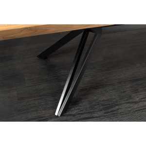 Jídelní stůl GIANT 200-320 cm rozkládací, imitace ořechového dřeva, s černou kovovou konstrukcí  Místnosti 46567